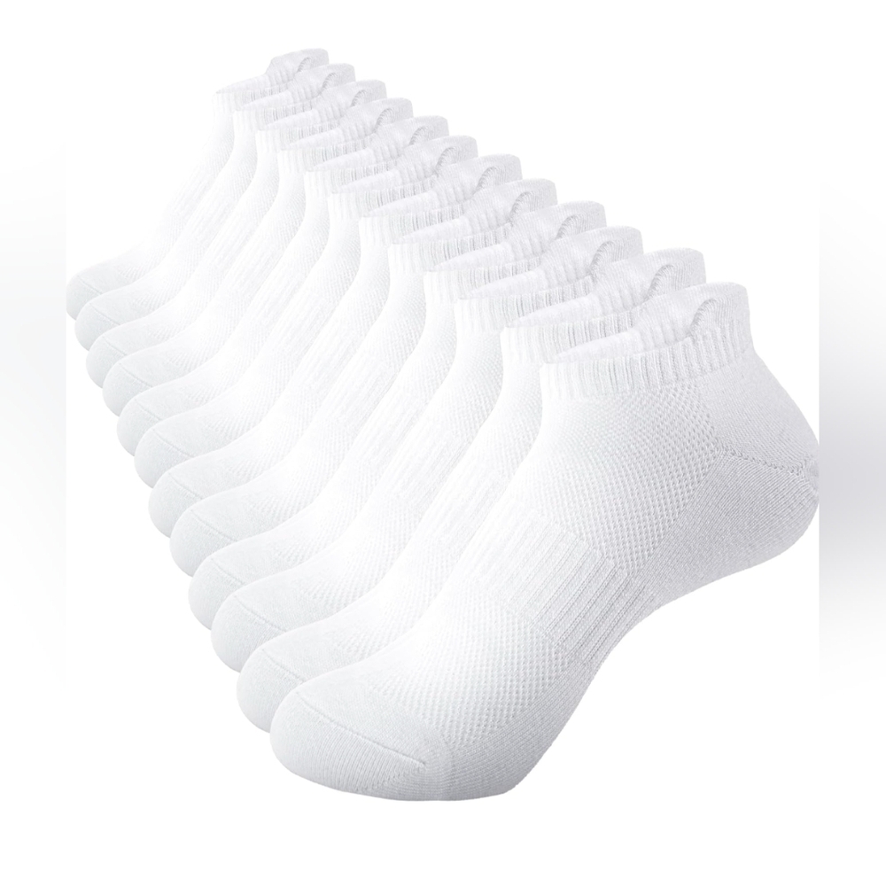 Women's White Low Cut Socks Size 6-9~New!